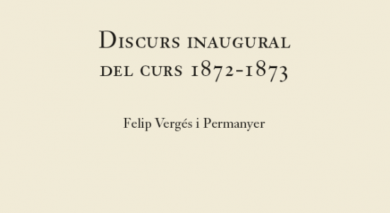 Discurs inaugural facsímil 1872-1873
