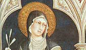 “Santa Clara and Santa Elisabet de Hungría”, Simone Martini, 1317.