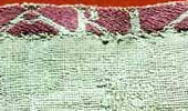 Stole of Saint Narcís. Fragment of cloth that cites Maria as the author