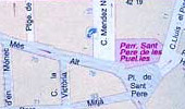 Up-to-date map of the neighbourhood of Sant Pere de Barcelona