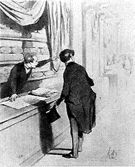Cuadro de texto:    Figura 5: Los grandes almacenes, cada vez más monstruosos (Litografía de Honoré Daumier)  