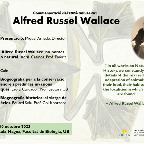 Commemoració del 200è aniversari  Alfred Russel Wallace