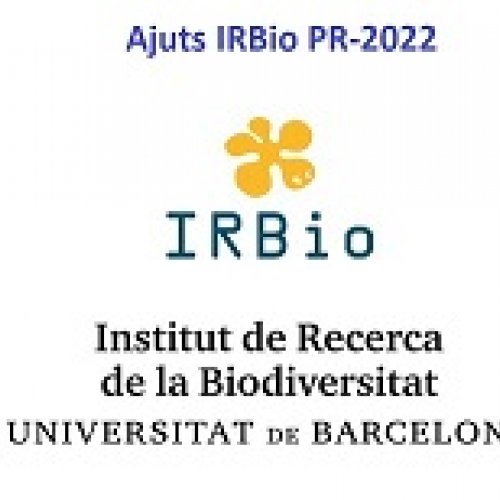 Ajut en el marc del programa de promoció de la recerca de l’IRBio-UB (IRBio-PR-2022)