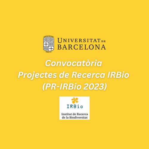 Resolució_Convocatòria Projectes de Recerca  IRBio (PR-IRBio 2023)